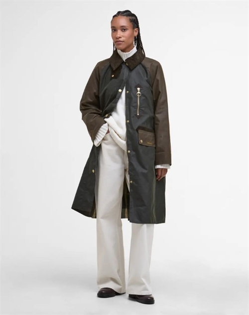 BARBOUR EVETTE WAX JACKET OLIVE